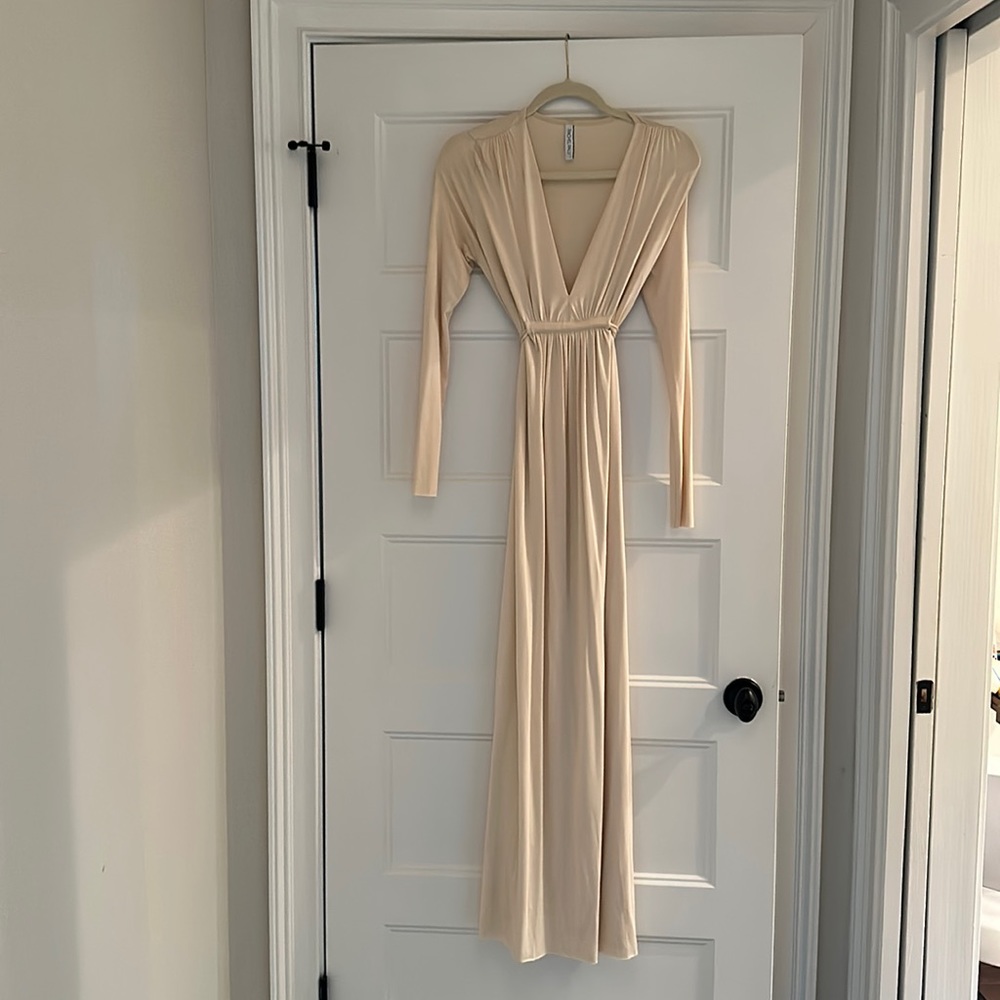 Rachel Pally - long sleeve cream caftan a size xs EUC